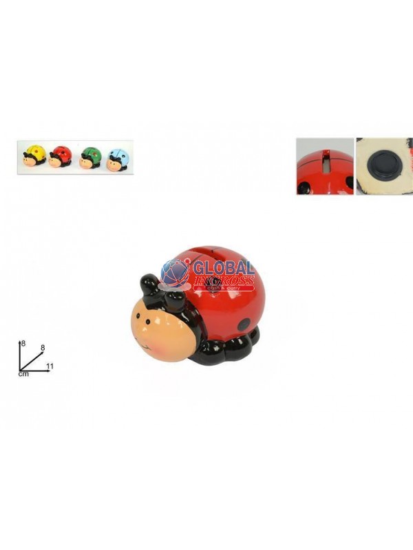 SALVADANAIO COCCINELLA 11cm