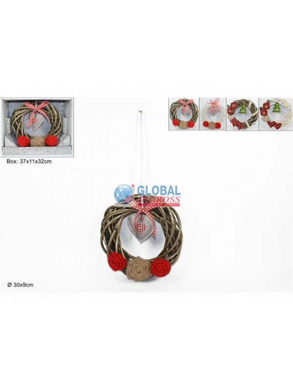 DIETROPORTA LEGNO C/FIORI 30cm