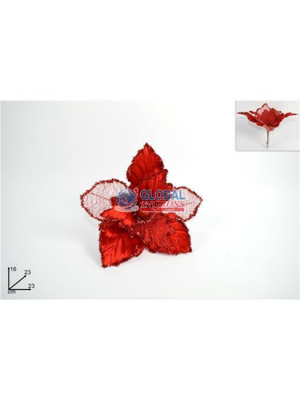 FIORE PETALI VELLUTO ROSSO