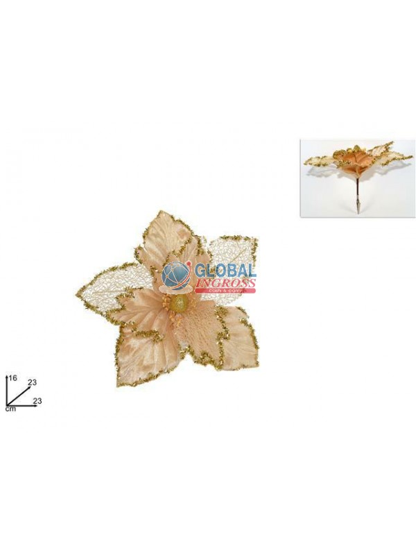 FIORE PETALI VELLUTO ORO