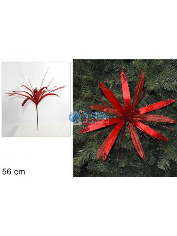 FIORE VELVET ROSSO 56cm