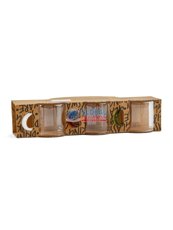 TAZZINE NATALE 3pz BOROSILICATO