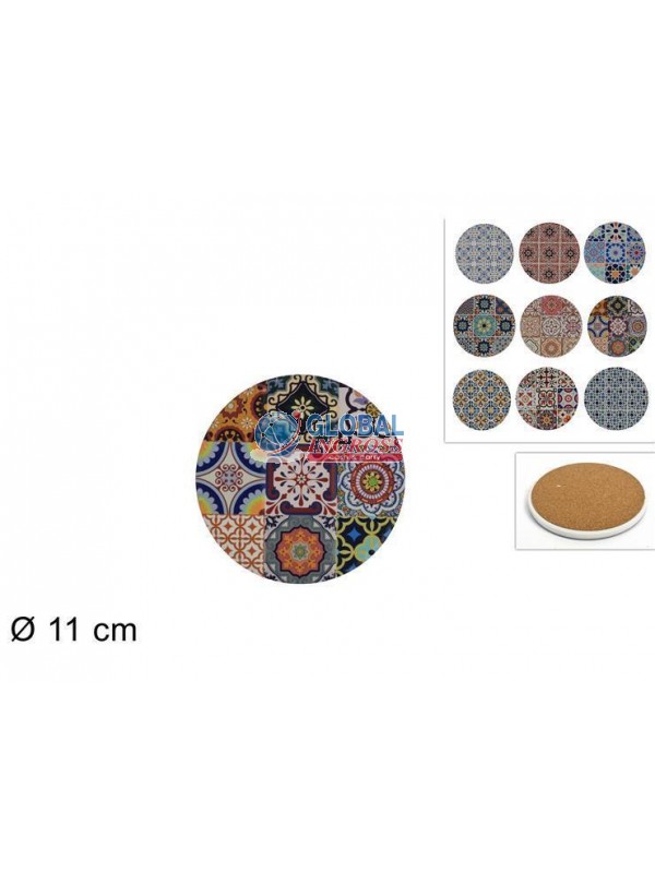 SOTTOBICCHIERE TONDO 11cm BASE SUGHERO