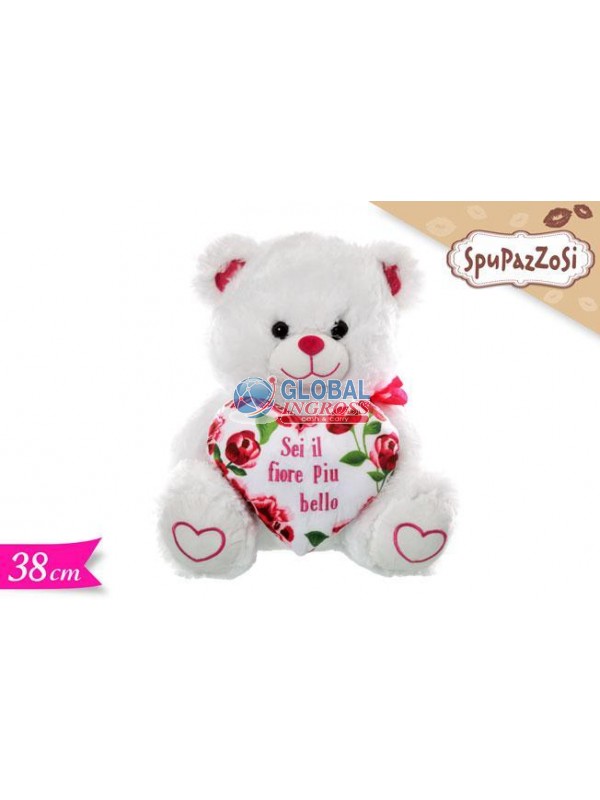 PELUCHE ORSO SEI IL MIOFIORE PIU' BELLO 30cm