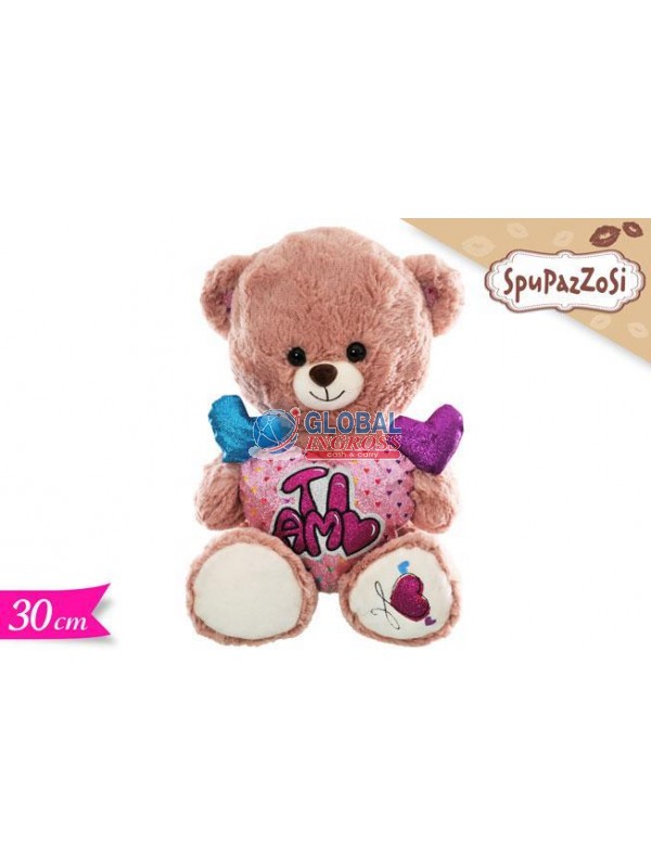 PELUCHE ORSO CUORI TI AMO 30cm