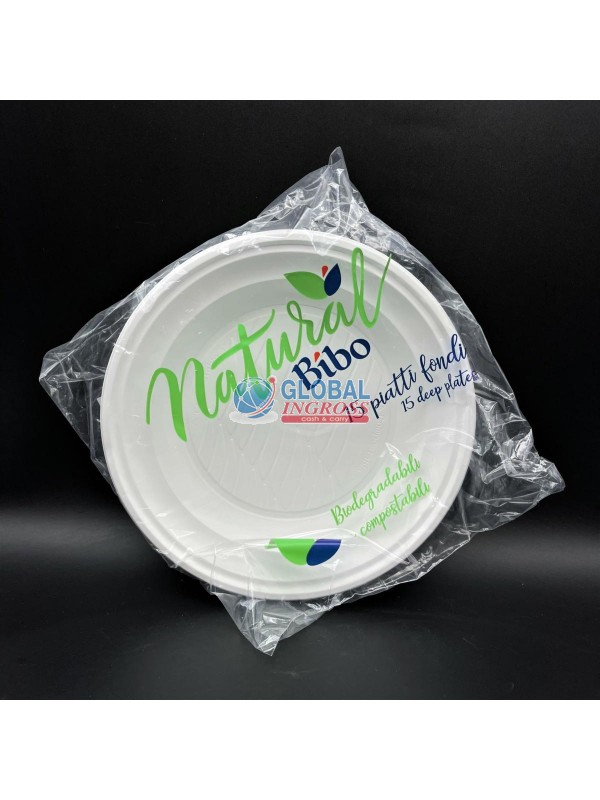 PIATTI BIOPLASTICA FONDI 15pz