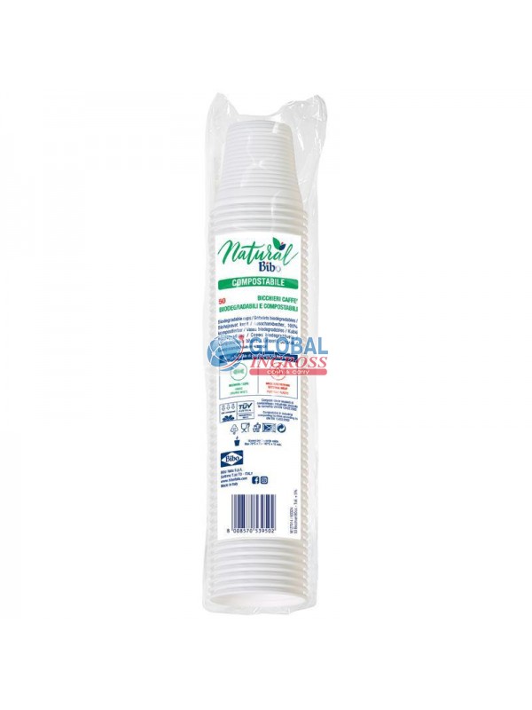 BICCHIERINI BIOPLASTICABIANCHI 50pz 80cc