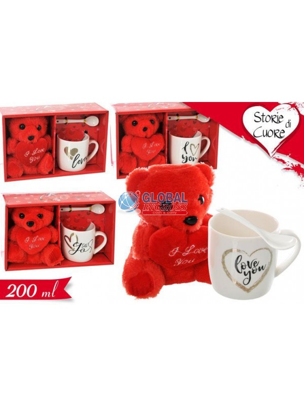 SET LOVE TAZZA E PELUCHE