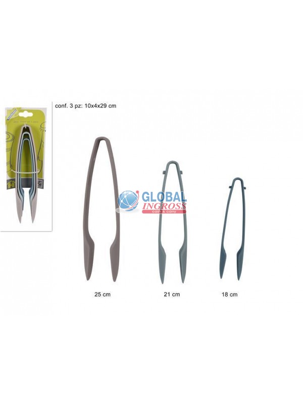 PINZE CUCINA PLASTICA 3pz