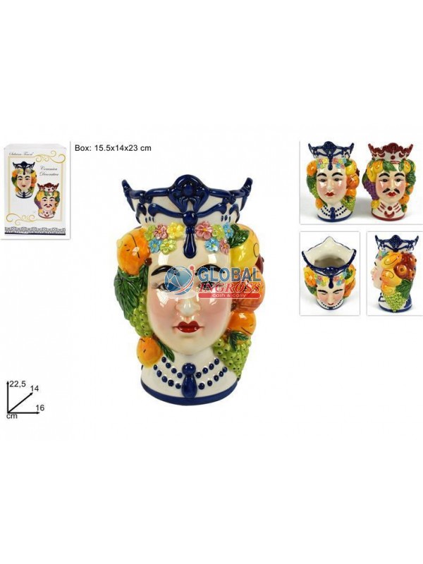 TESTA DI MORO 22cm COLORATO