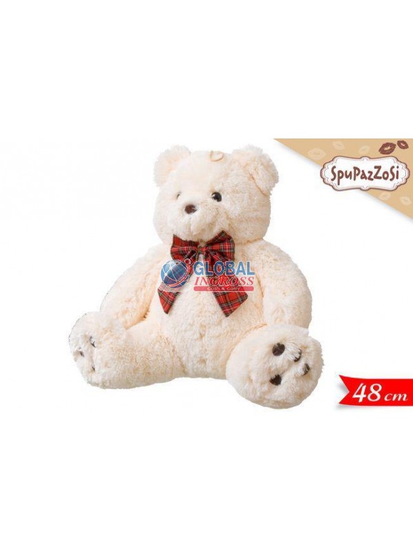 PELUCHE ORSO BIANCO C/FIOCCO 48cm