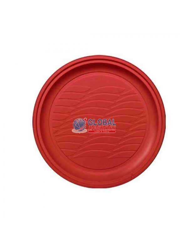 PIATTI BIOPLASTICA DESSERT ROSSO 20pz