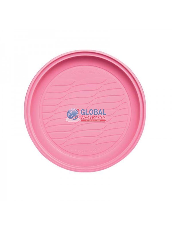 PIATTI BIOPLASTICA DESSERT ROSA 20pz