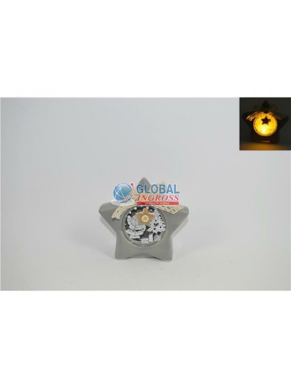 STELLA C/LED GRIGIA 13cm