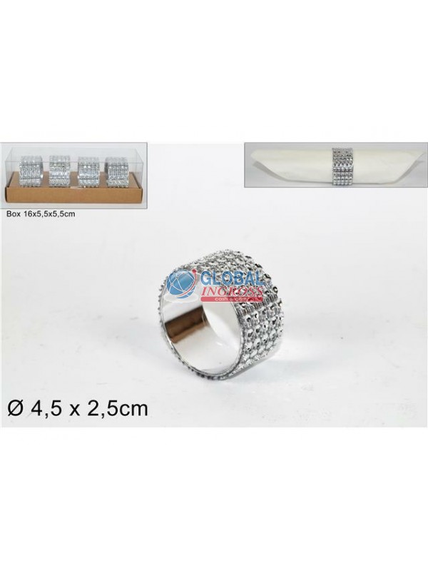 P/TOVAGLIOLO STRASS SILVER 4pz
