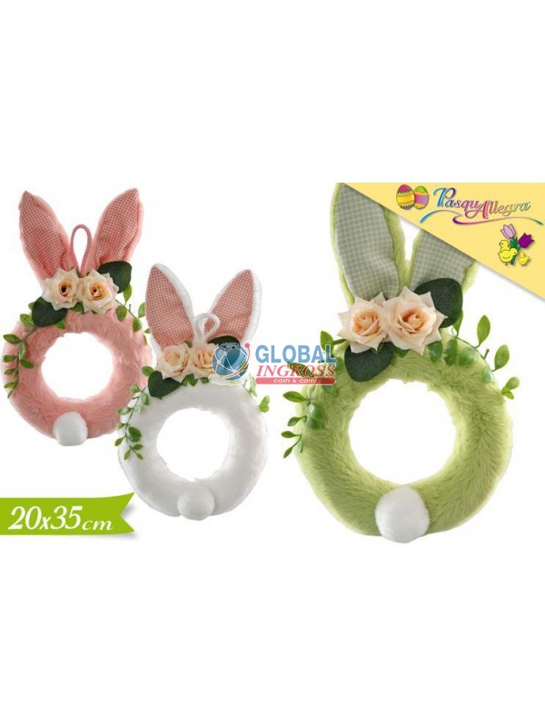 GHIRLANDA CONIGLIO 20x35cm COL.ASS.