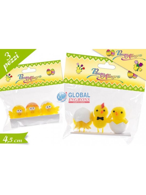 DECORAZIONE PULCINI 3pzASS.