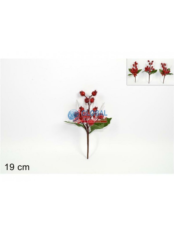 SPILLONE BACCHE FOGLIE C/NEVE