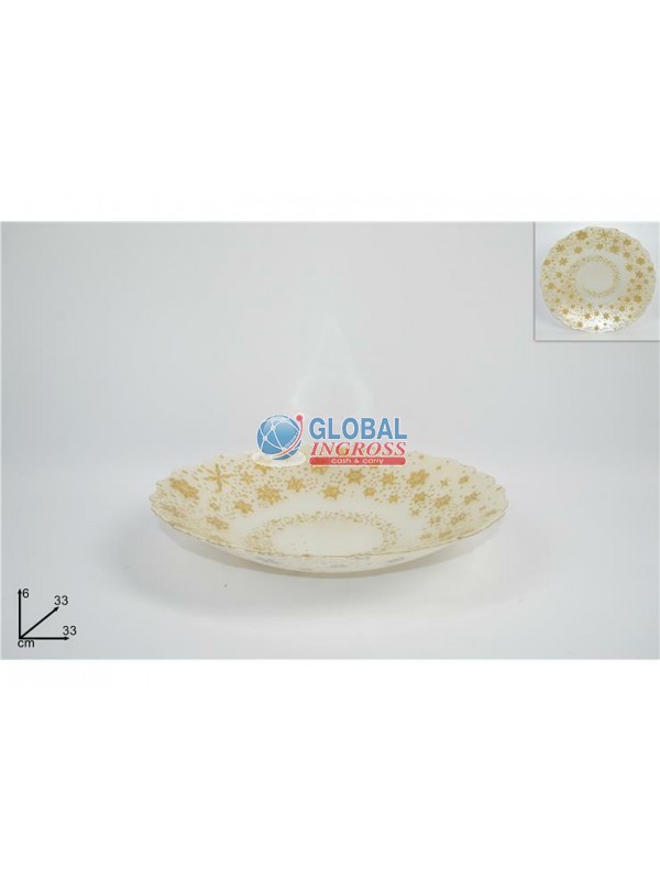 C/TAVOLA NATALE ORO/BIANCO 33cm