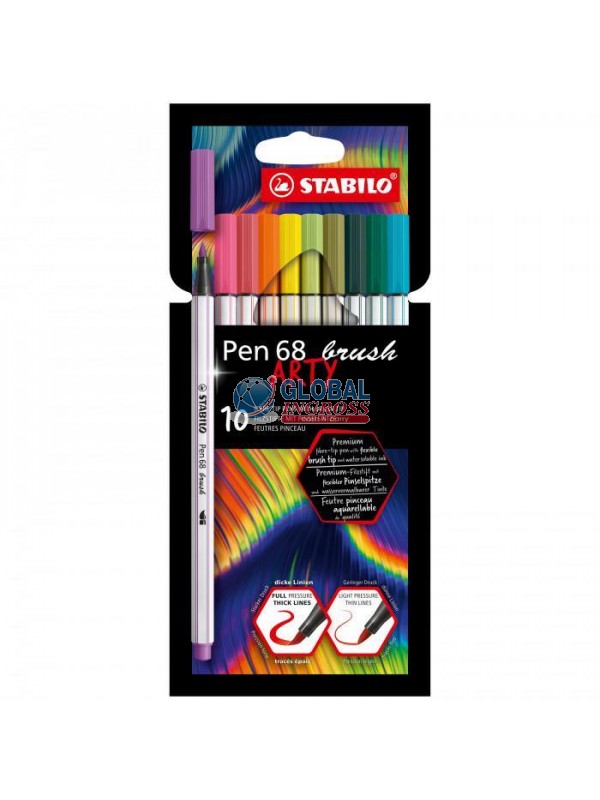 STABILO BRUSH 10 PEN68 ARTY