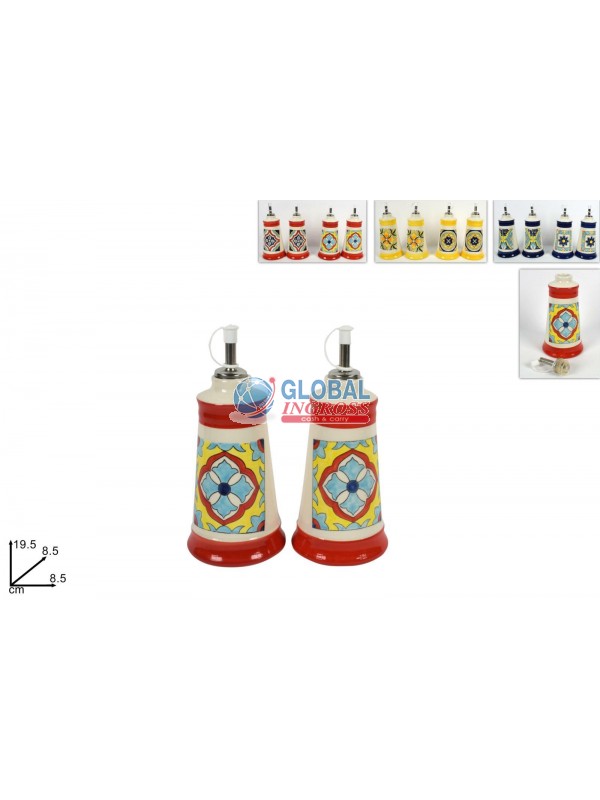 SET OLIO E ACETO DECORAZIONE MAIOLICA