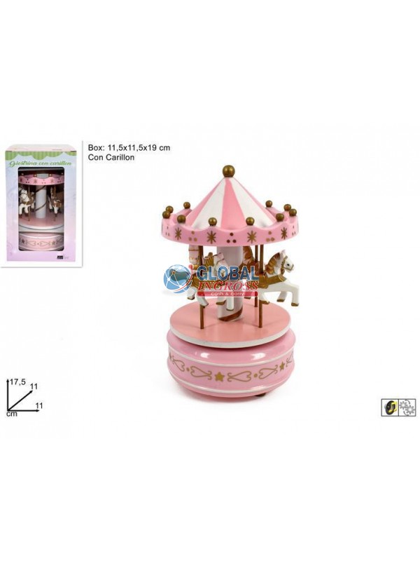 GIOSTRINA CARILLON LEGNO ROSA
