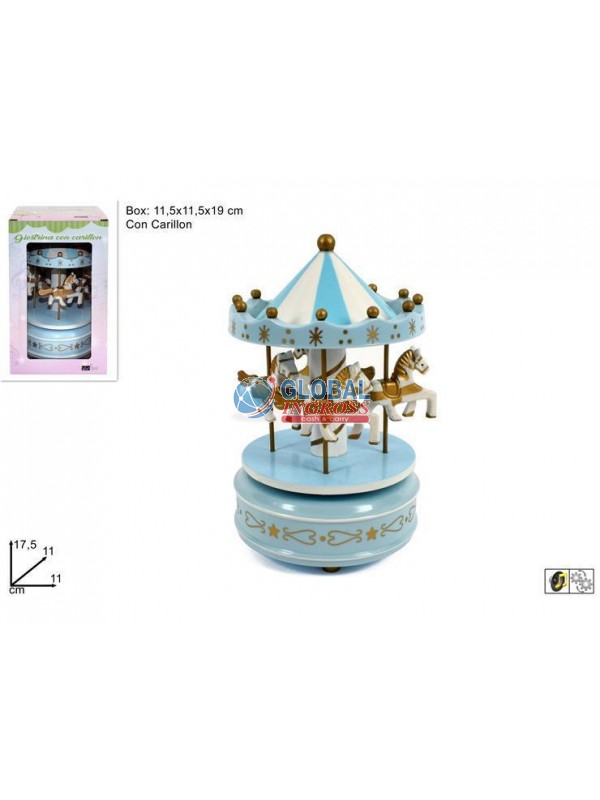 GIOSTRINA CARILLON LEGNO CELESTE