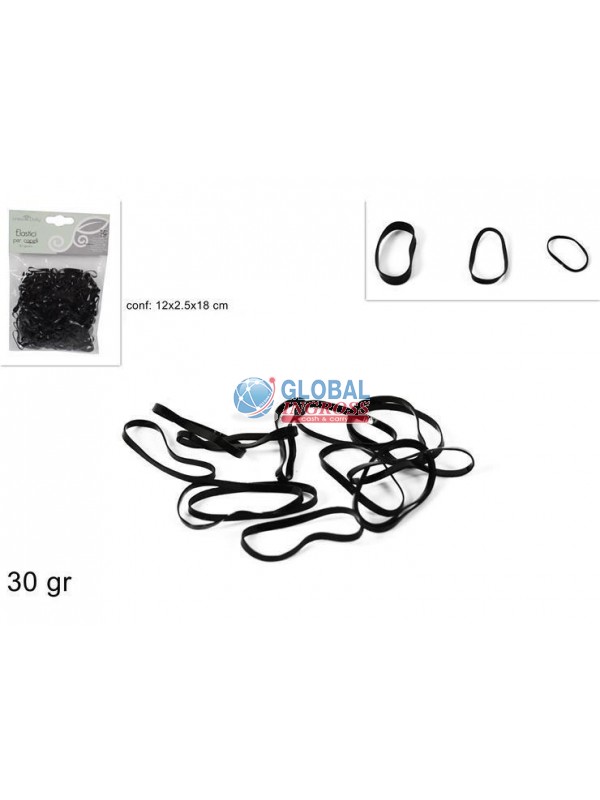 ELASTICI CAPELLI NERI 3misure