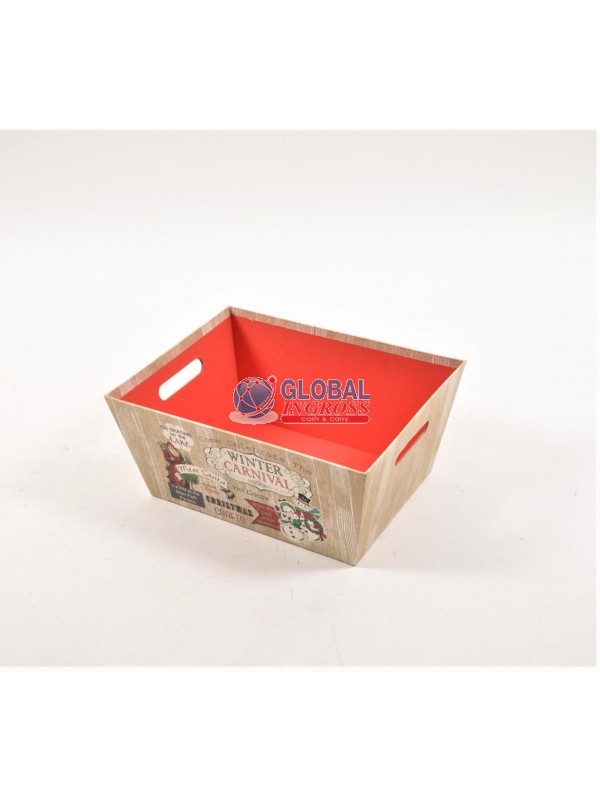 CESTINO CARTA VINTAGE XMAS 31x24 H.14cm