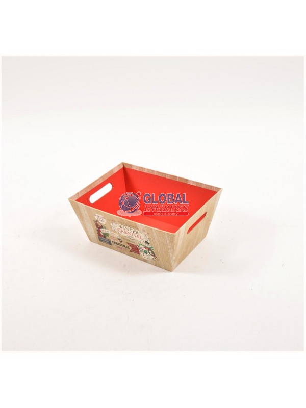 CESTINO CARTA VINTAGE XMAS 27x20 H.12cm