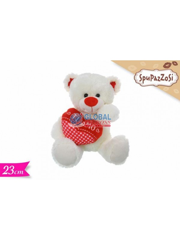 PELUCHE ORSO C/CUORE 23cm