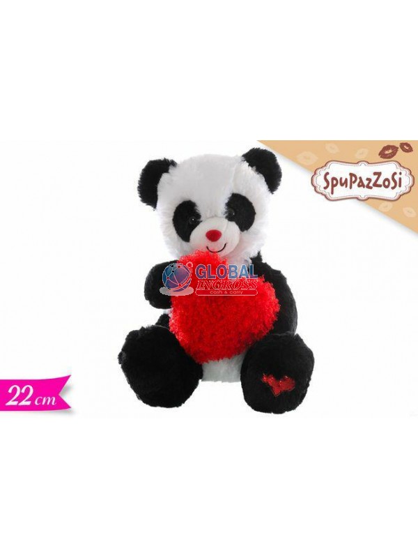 PELUCHE PANDA C/CUORE 20cm