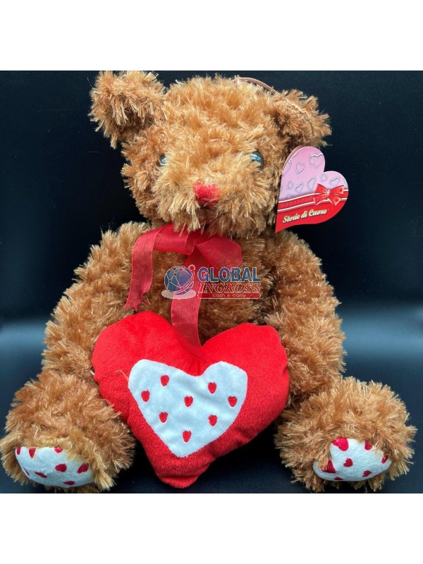 PELUCHE ORSO C/CUORE 28cm