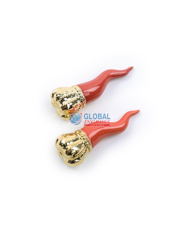 CORNO REGALE IN PORCELLANA D.5 x13cm