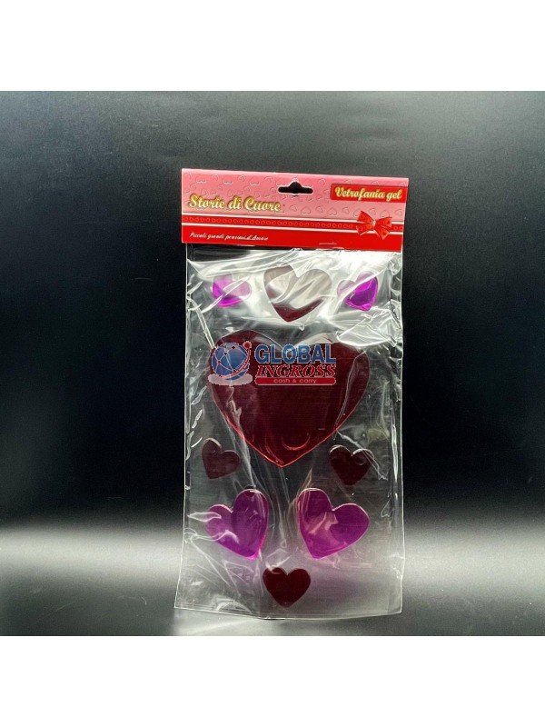 STICKERS GEL CUORI 9 PZ