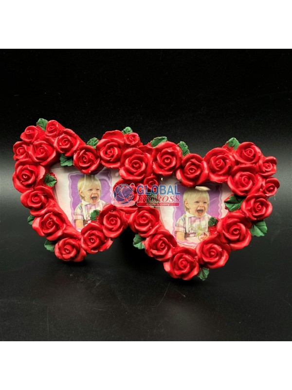 PORTAFOTO DOPPIO CUORE
