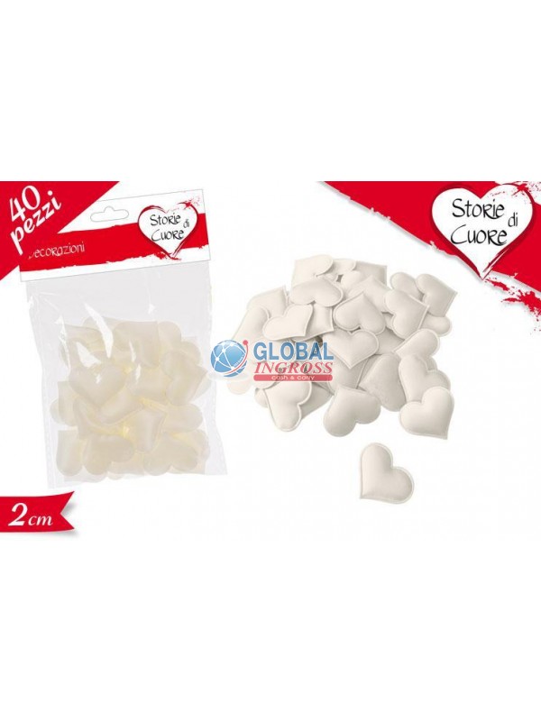 BUSTA CUORICINI BIANCHITESSUTO 40pz