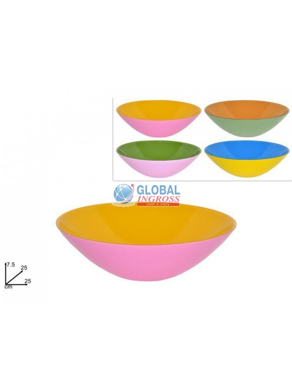 CENTROTAVOLA VETRO 25cmBICOLORE