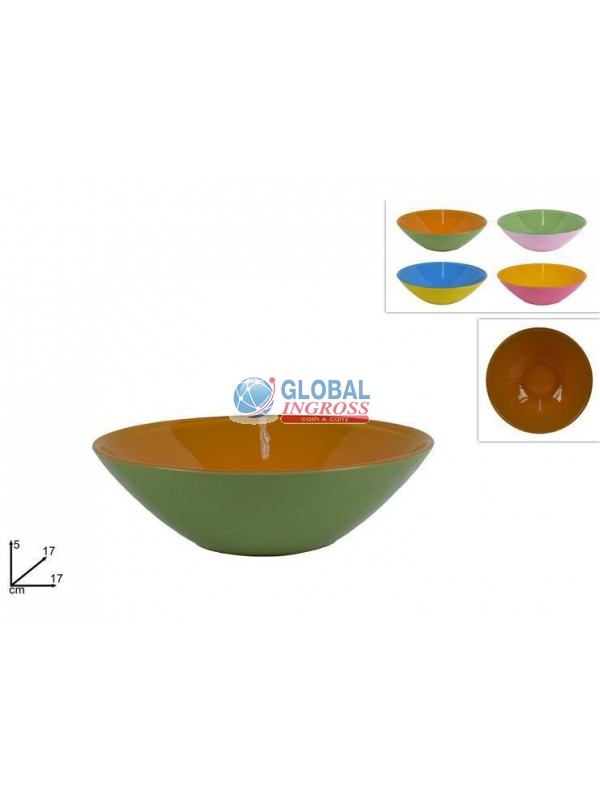 CIOTOLA VETRO 17cm BICOLORE