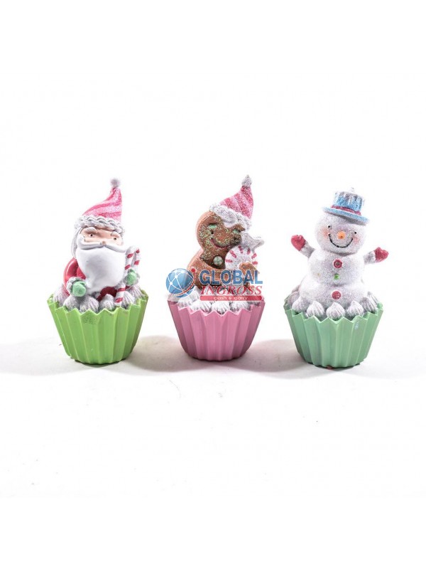 DECORAZIONE PASTICCINO 13cm RESINA