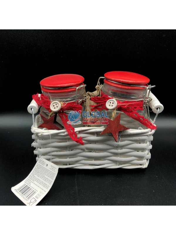 CESTO VIMINI C/2 BARATTOLI