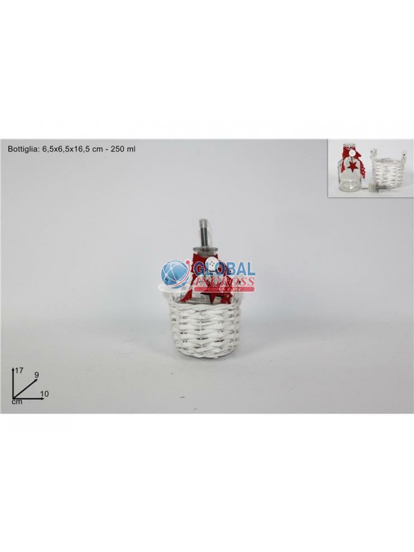 CESTO VIMINI C/OLIO E ACETO