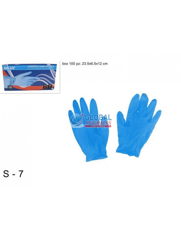 GUANTI MISTO NITRILE 100pz TG.S BLU