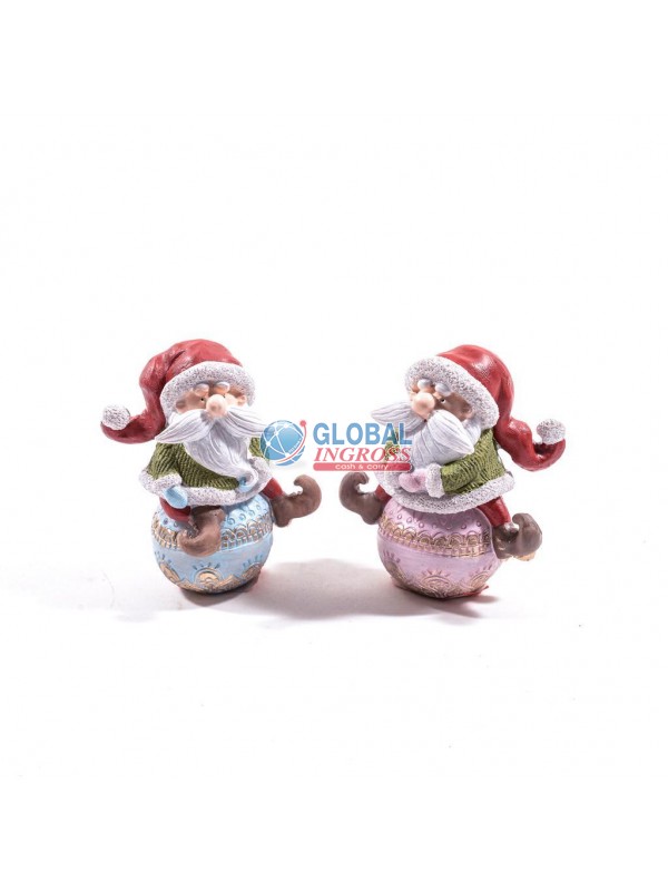 BABBO NATALE RESINA 10cm ASS.