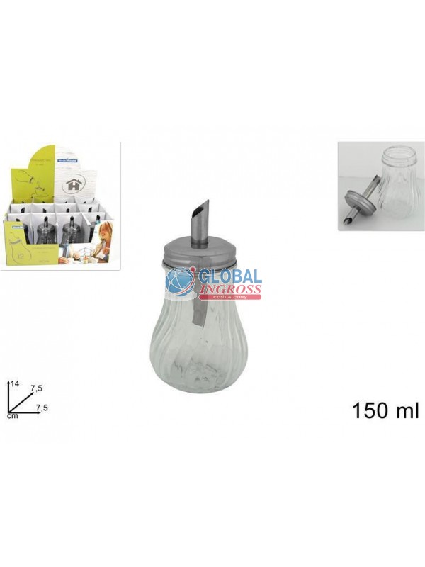 DOSAZUCCHERO VETRO 150ml TAPPO ACCIAIO