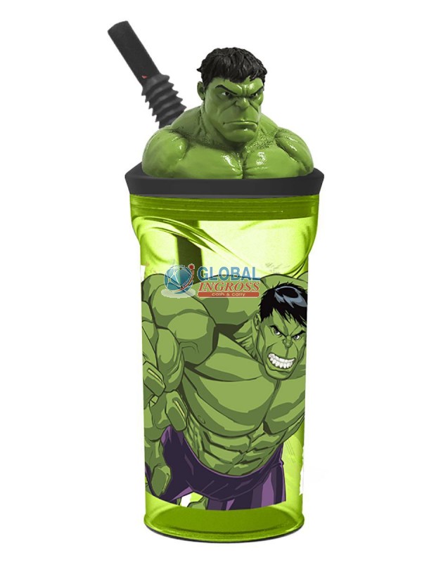 BICCHIERE 3D C/CANNUCCIA HULK