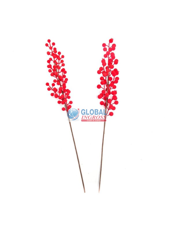 PICK BACCHE FLOCCATE ROSSE 61cm