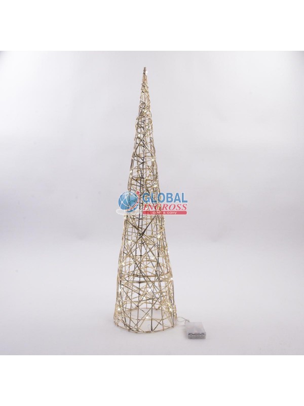ALBERO CONO METALLO 80cm 40 LUCI