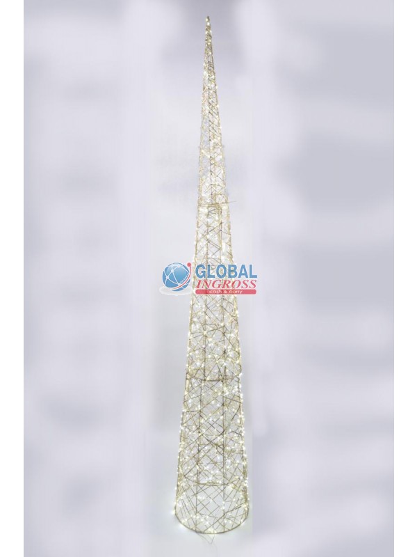 ALBERO CONO METALLO 210cm 600 LUCI D.35