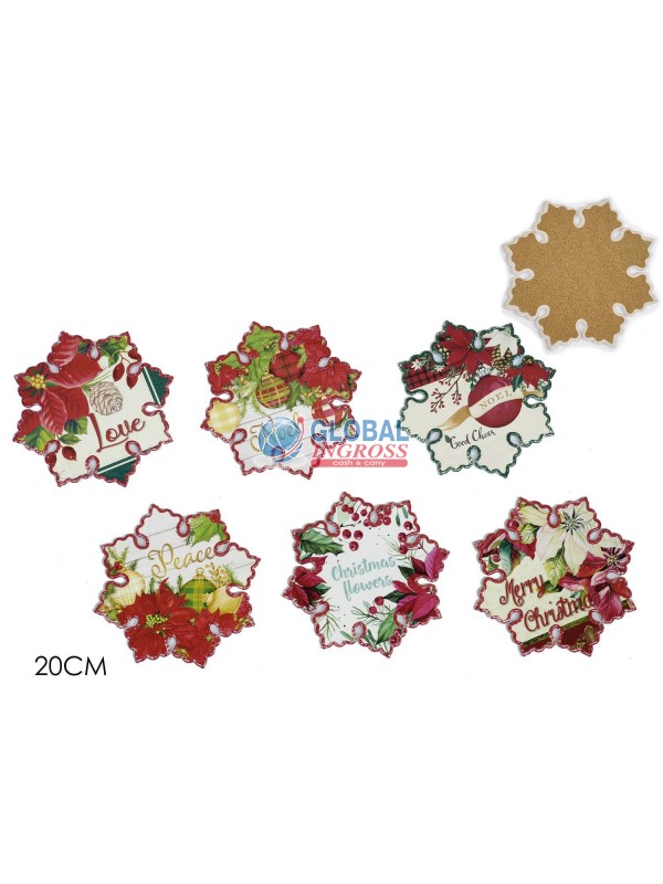 SOTTOPENTOLA NATALE 20x20cm